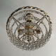Lustre cascade de pampilles cristal et laiton