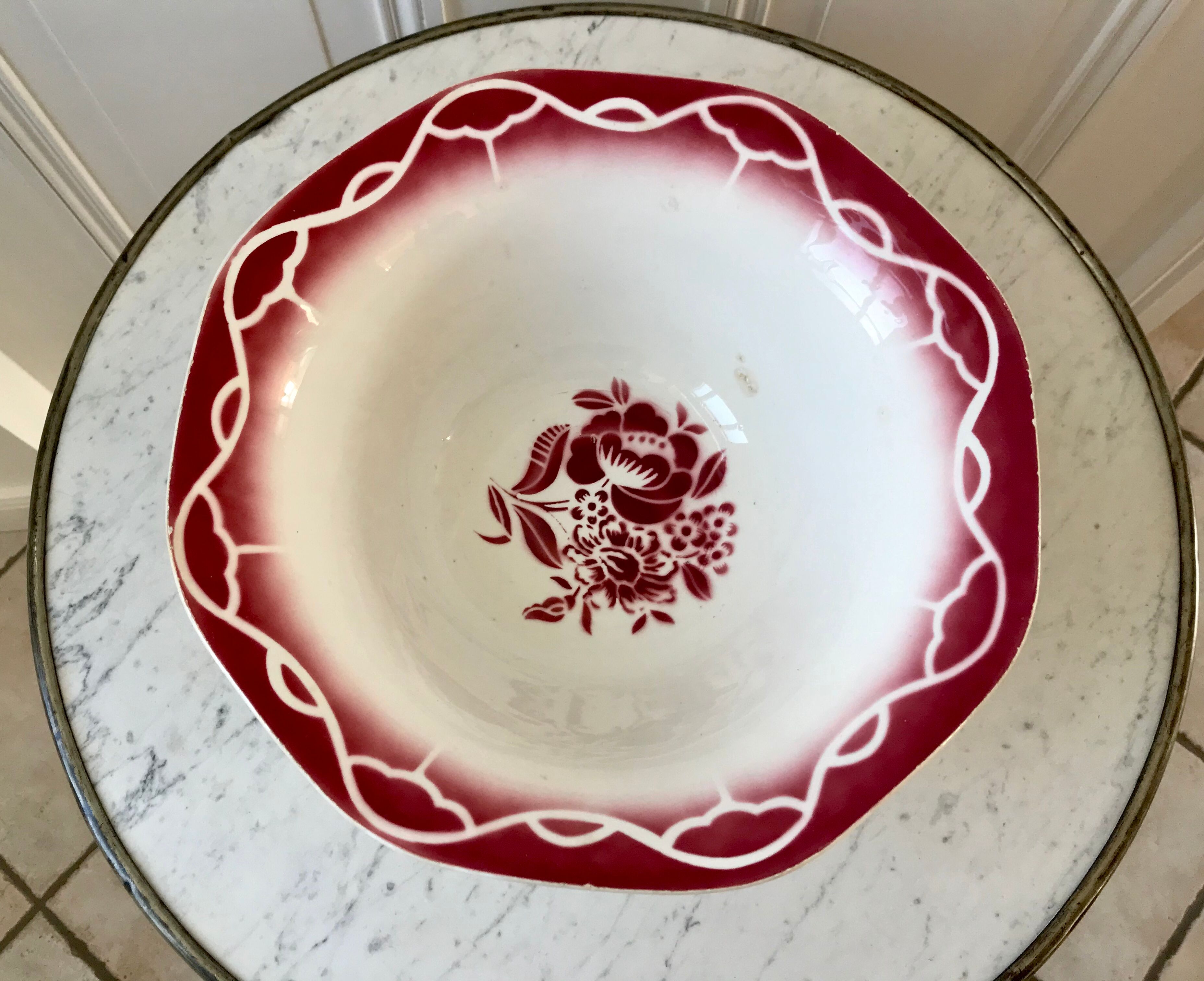 Salad bowl Digoin Sarreguemines model Odette