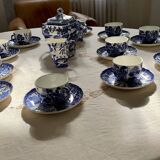 Service à thé/café ancien Villeroy et Bosh motifs Asie bleu