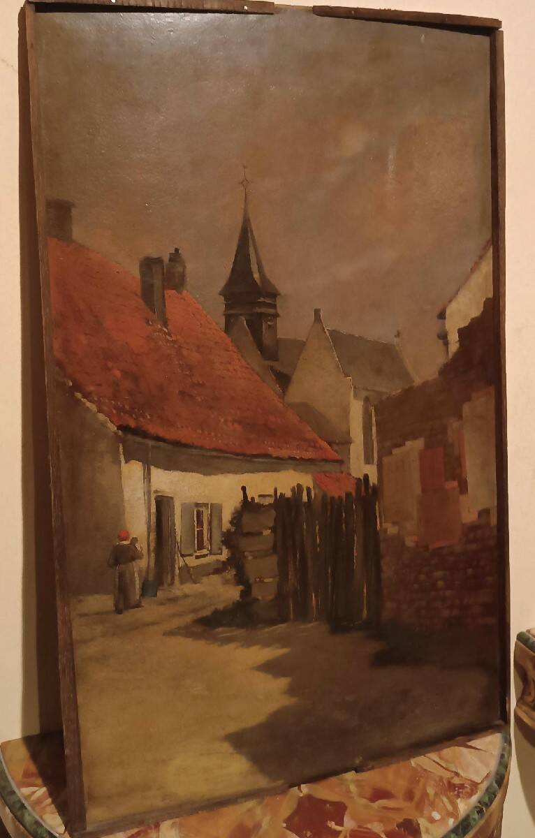 19th-century painting - Oil on panel - European school
