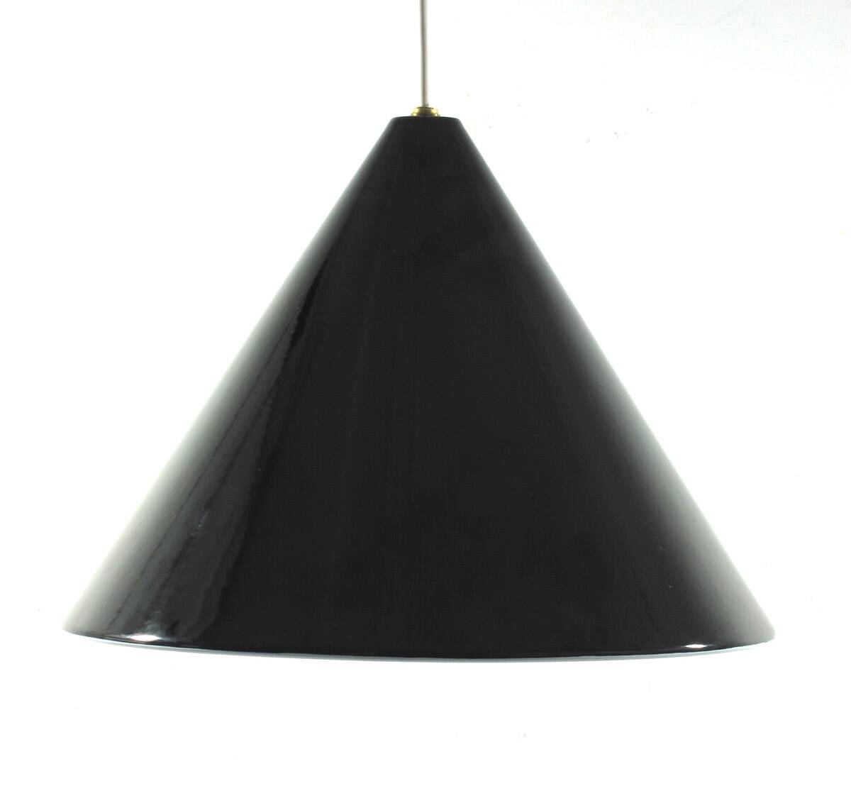 Arne Jacobsen Poulsen black 1960s billiard pendant