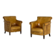 Ensemble de 2 fauteuils club en cuir