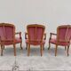 Série de 3 chaises Louis XV en chêne ancienne