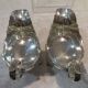 Pair of 925 silver sauce boats Martin Hall Sheffield 1910 engraved Star Harp