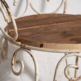 Anciennes chaises de jardin avec accoudoirs (1920). Ensemble de 3 pièces