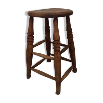 Old rustic wooden stool