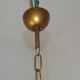 French Vintage Goldtone Metal & Crystal 3 Light Cage Chandelier 5502