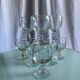 Vintage Biot-style bubbled stemmed glasses