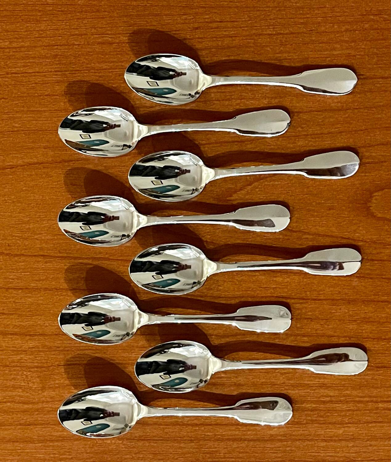 Christofle cluny 8 mocha spoons 10 cm excellent condition