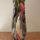 Vase or pitcher in dabbling shaped on Onnaing's earthenware fish. Art Nouveau period. Perfect condition