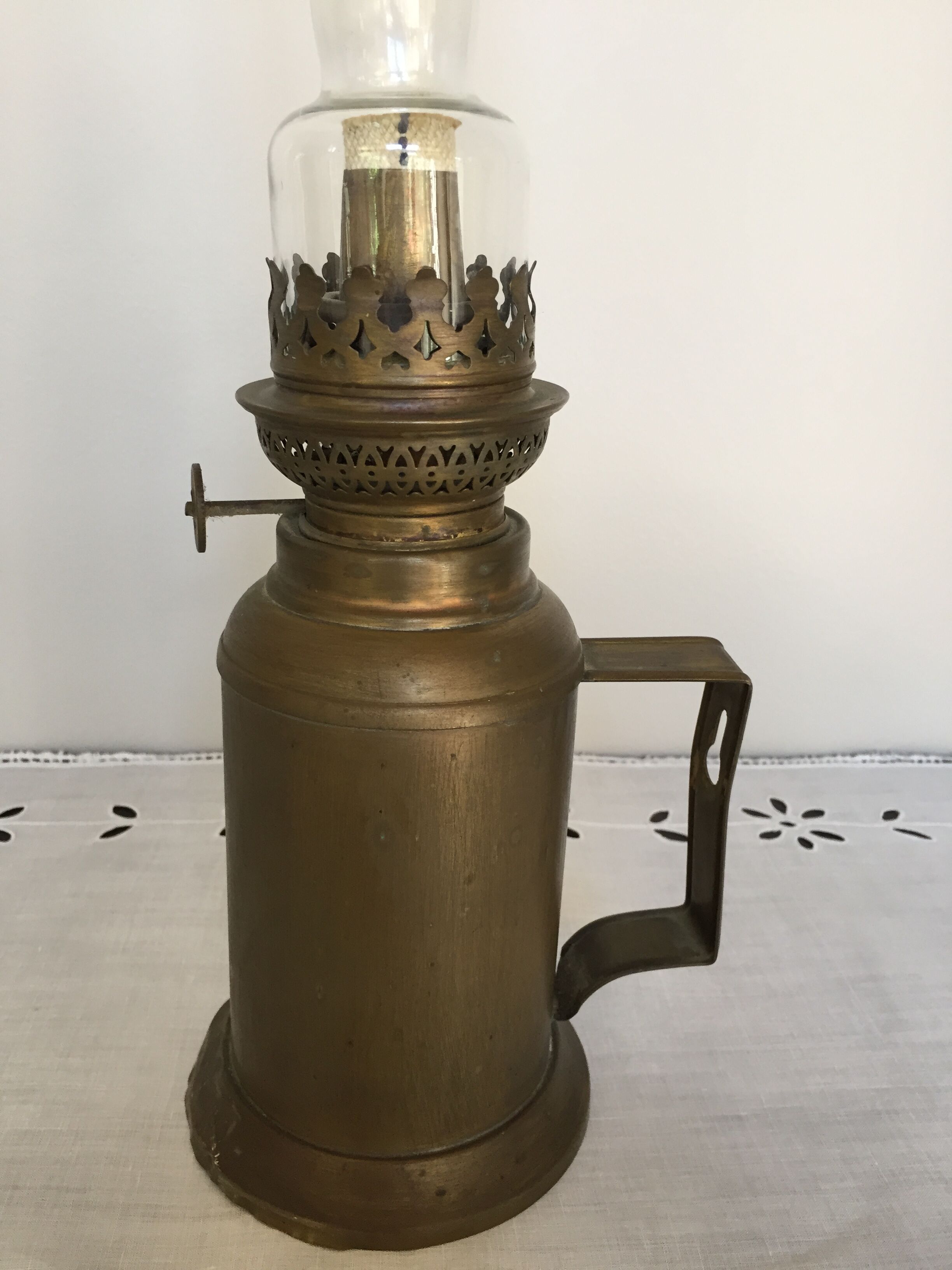 Brass old oil lamp