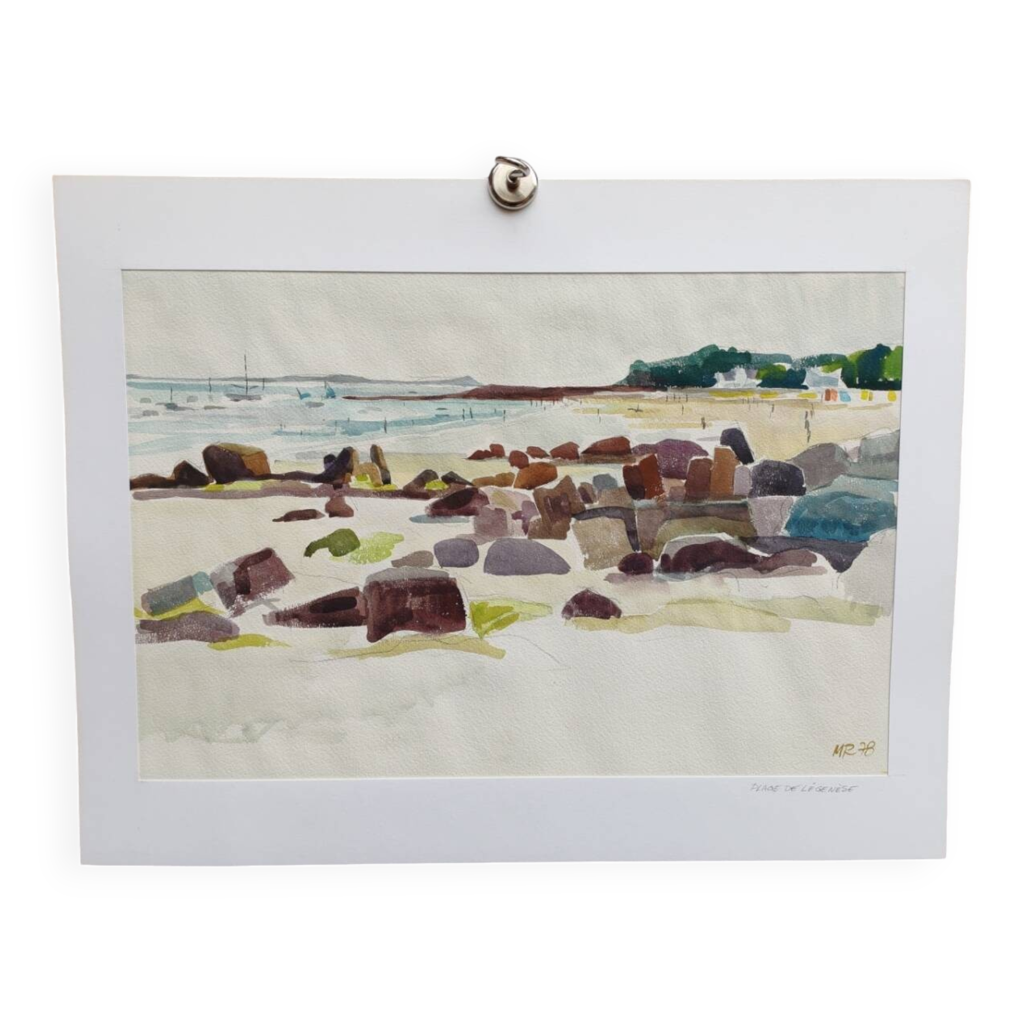 Watercolour by Michel Roubille, Carnac 1978.