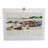 Watercolour by Michel Roubille, Carnac 1978.