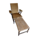 Braided rattan chaise longue 1920-30