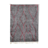 Tapis marocain moderne gris art contemporain 180x240cm