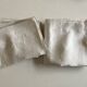 Tablecloth and 8 damask linen napkins embroidered RT circa 1900.