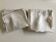 Tablecloth and 8 damask linen napkins embroidered RT circa 1900.