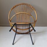 Vintage rattan armchair for adults