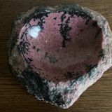 Raw pink marble trinket tray, 1970