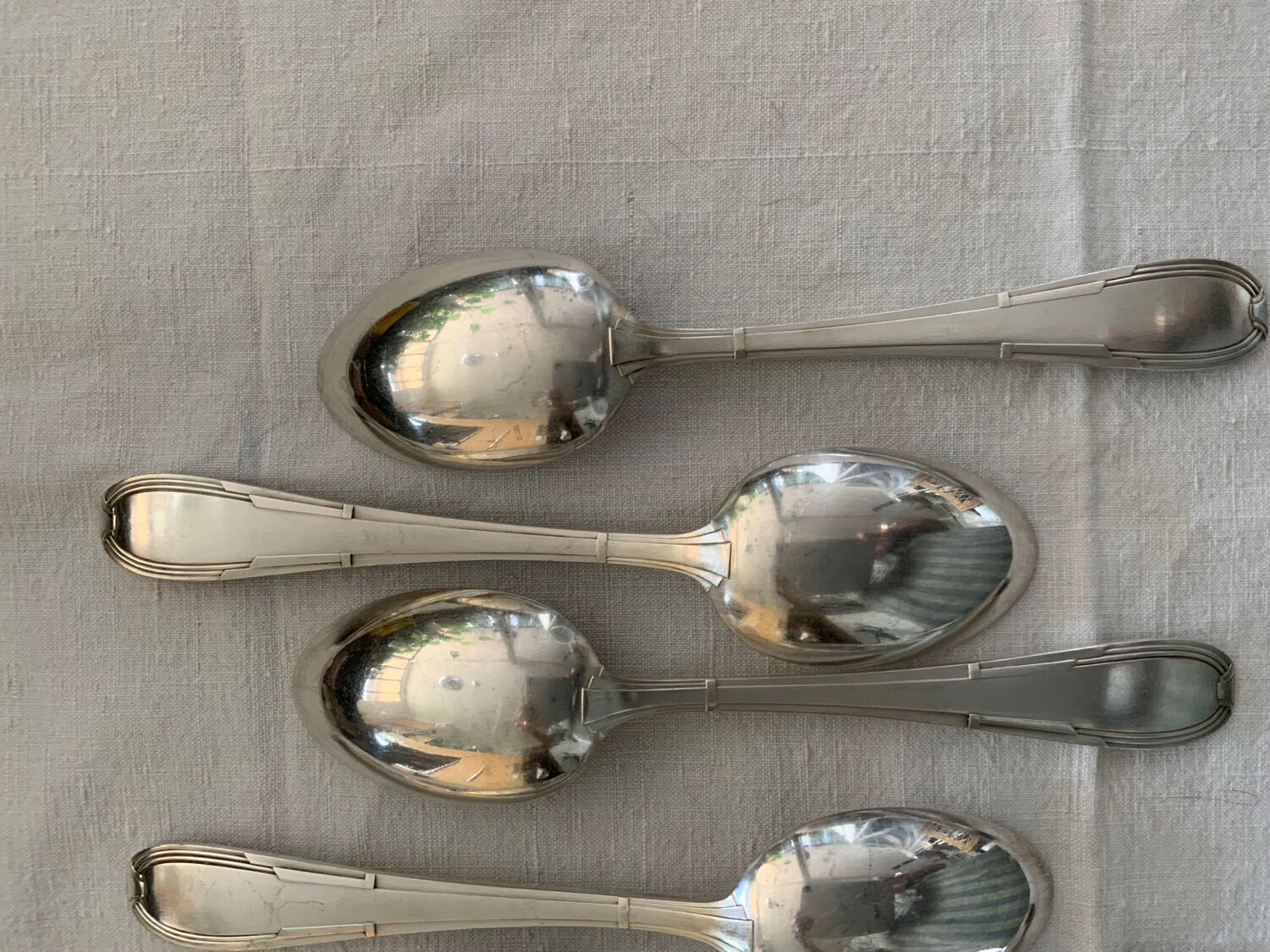 12 silver-plated spoons