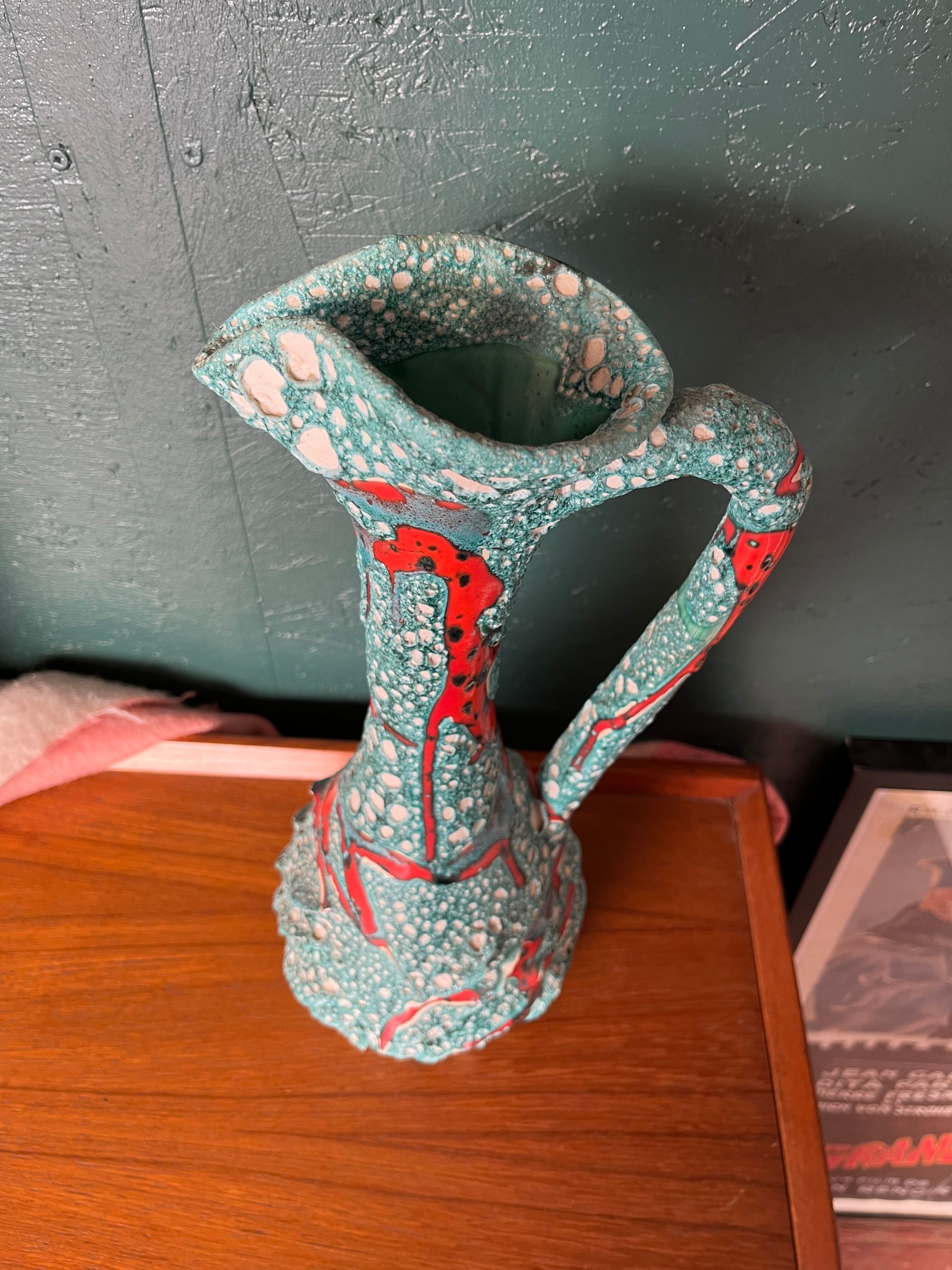 Vase Vallauris fat lava