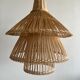 Suspension ou luminaire en rotin en forme de lanterne asiatique