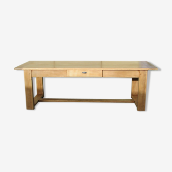 Solid oak farm table, 250 cm
