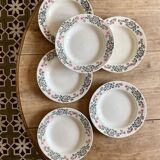 Set of 6 vintage hollow plates model Cécile de HBCM (LOT 2)