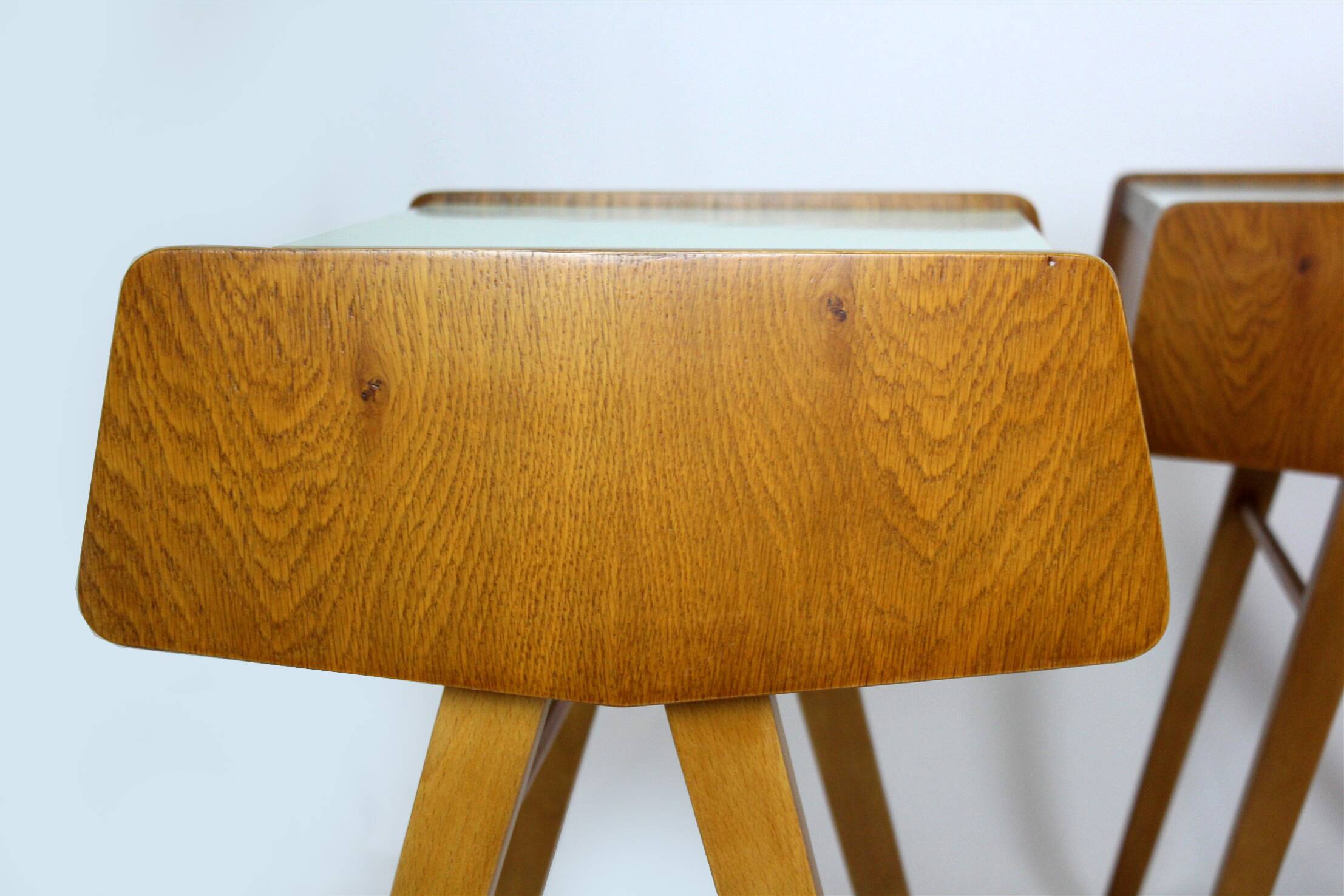 Restored Mid-Century Nightstands & Dressing Table, Czechoslovakia, 1960s