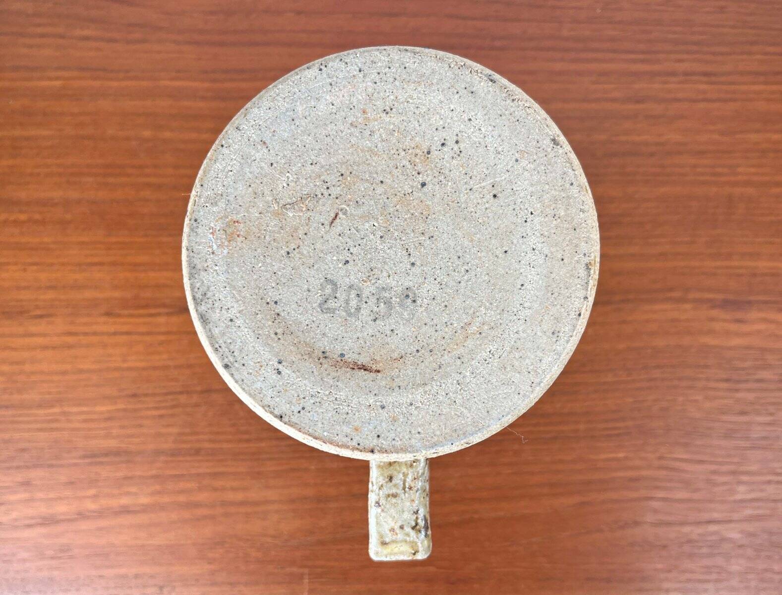 Danish modern studio pottery vase by Tue Poulsen for Tue Keramik, 1960.