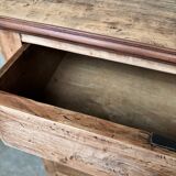 Matt varnished wooden chest of drawers