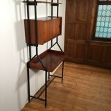 Secrétaire vintage avec rangement fermé et étagère