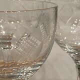 Set of 5 engraved glasses