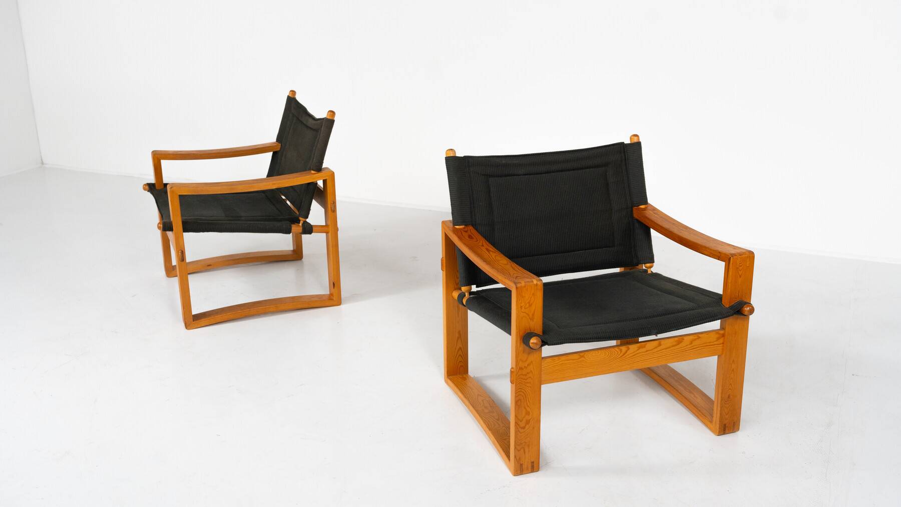 Mid-Century Modern Pair of 'Safari' Armchairs by Børge Jensen for Bernstorffsminde Møbelfabrik, Denm
