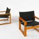 Mid-Century Modern Pair of 'Safari' Armchairs by Børge Jensen for Bernstorffsminde Møbelfabrik, Denm