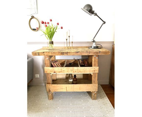 Vintage carpenter's wooden workshop set