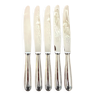 Christofle perles 5 grands couteaux de table 24,5 cm