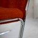 4 "space age" armchairs, chrome steel base