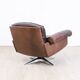 Brown leather swivel armchair by De Sede, model DS 31, 1960s, wine.