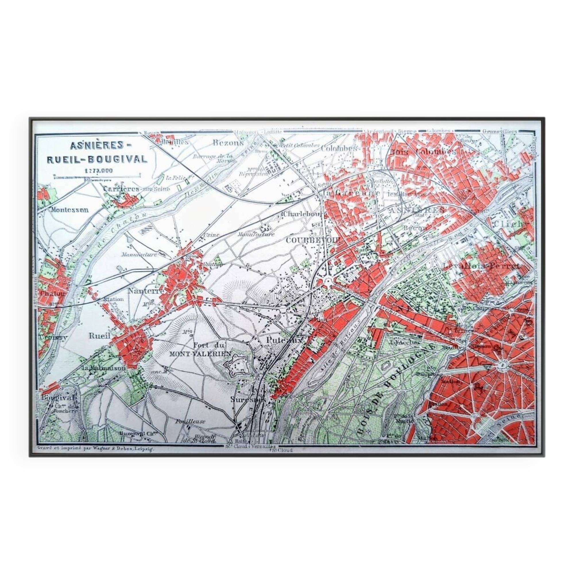 Printed in 1914, Rueil, Asnières, Bougival.