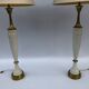 1960s laurel greek key ceramic brass table lamps hollywood regency neoclassical