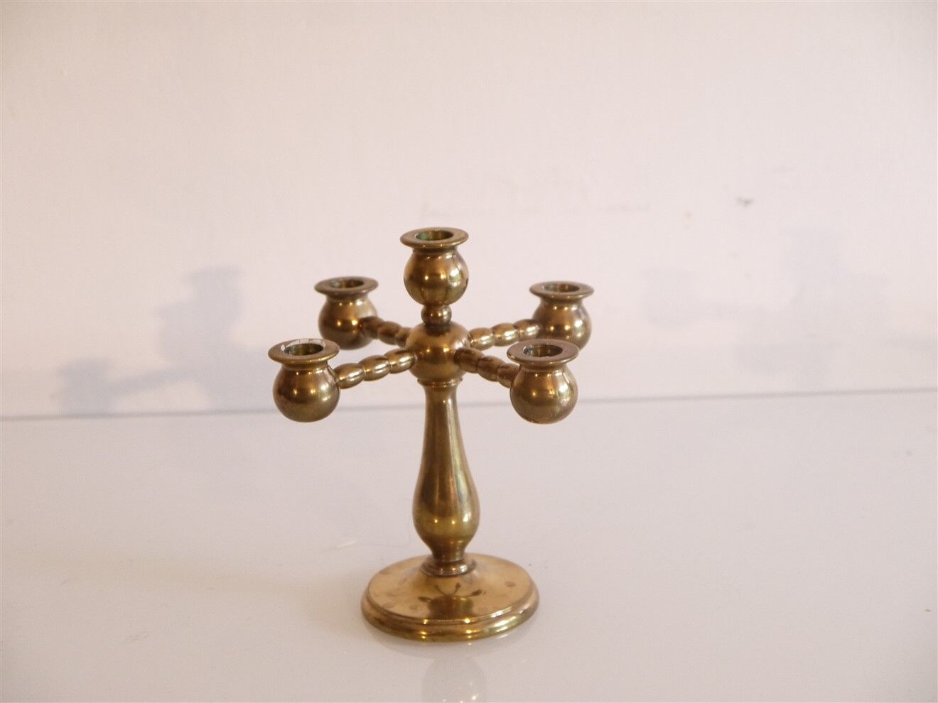 Vintage Scandinavian brass chandelier 1970