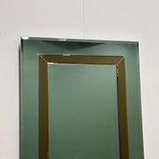 Large German beveled mirror with bronze-tinted border by Schöninger, 1980s