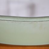 Scandinavian armchair, wood and imitation leather, circa 1975