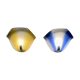 Pair of glass wall lamps Scandinavian design 1950.