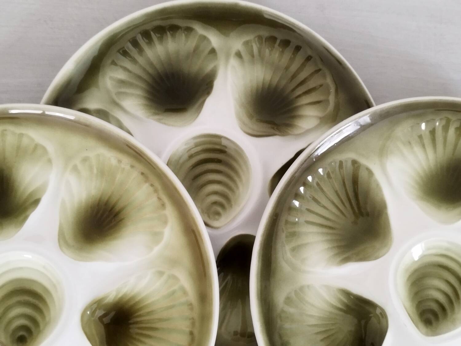 Plates Oysters Shellfish Earthenware Moulin des Loups Orchies