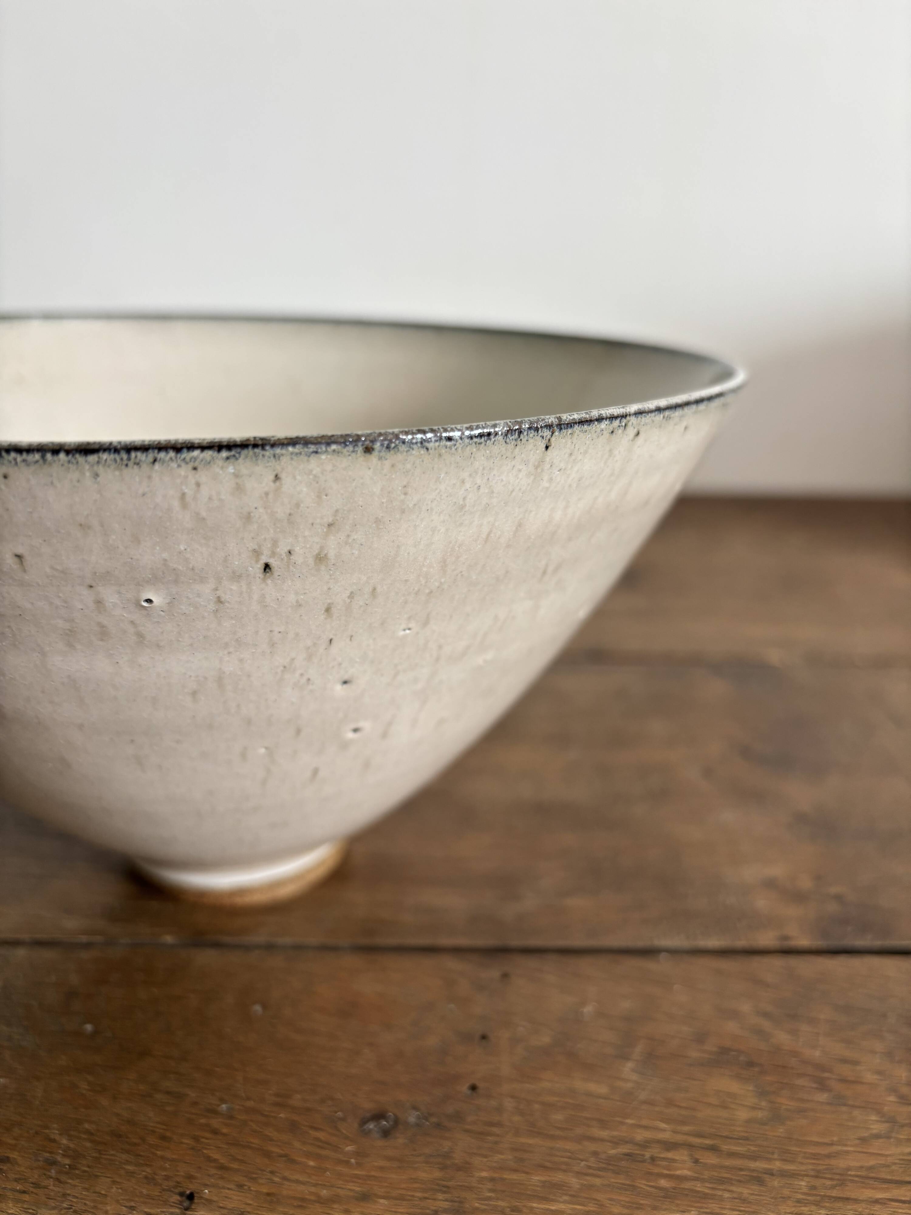 Grand bol / saladier en grès signé de Gustave Tiffoche - vintage
