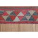 1970s Vintage Turkish Oushak Handmade Wool Cotton Pink Runner Rug 82x304