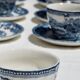 Set of 11 Churchill coffee cups with blue English patterns