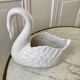 White ceramic swan pot cover 50/60s